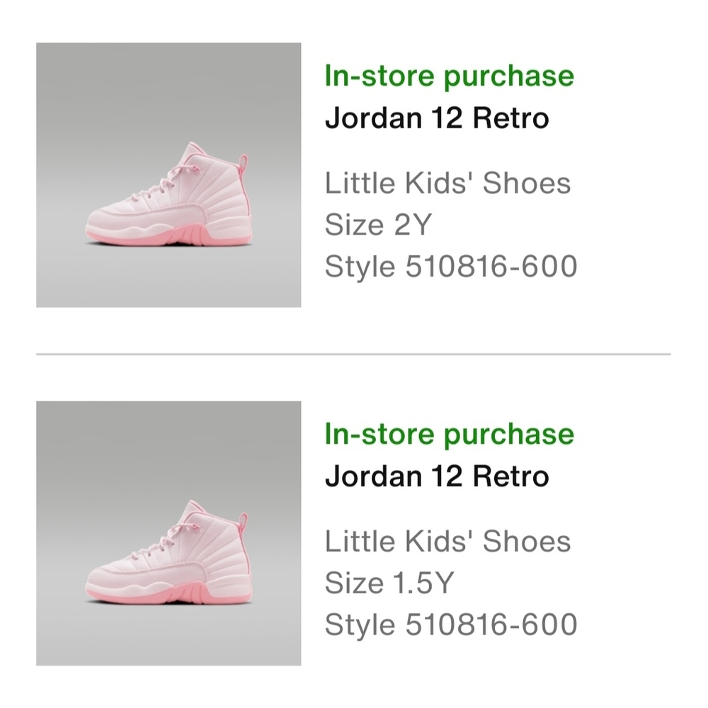 Jordan 12 Retro Kids' Shoes in Light Pink